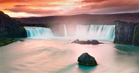 Goðafoss Iceland Northern Europe Natural Landmarks Places