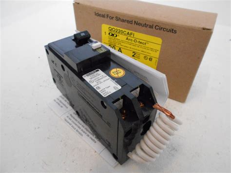 Arc fault breaker wiring diagram. NEW SQUARE D QO220CAFI 2 POLE 20 AMP 120/240V COMBINATION ...