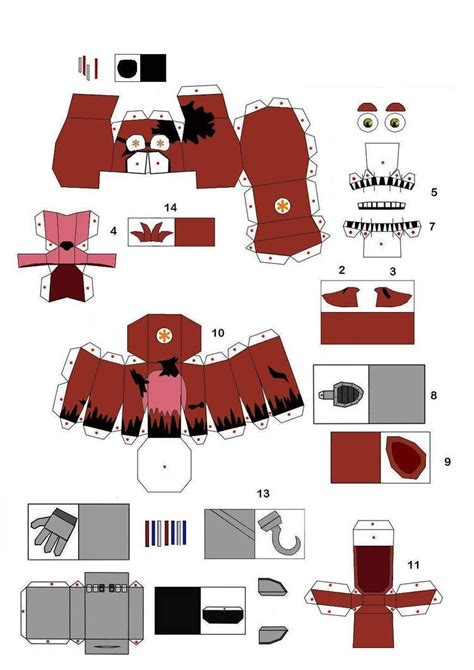 Papercraft De Fnaf Foxy Five Nigths At Freddy S Papercraft By
