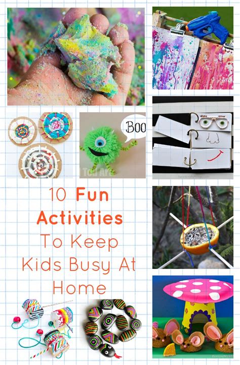 10 Fun Activities To Keep Kids Busy At Home Diy Thought