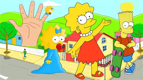 The Simpsons Finger Family Nursery Rhyme | Dancing | HD | KidsW