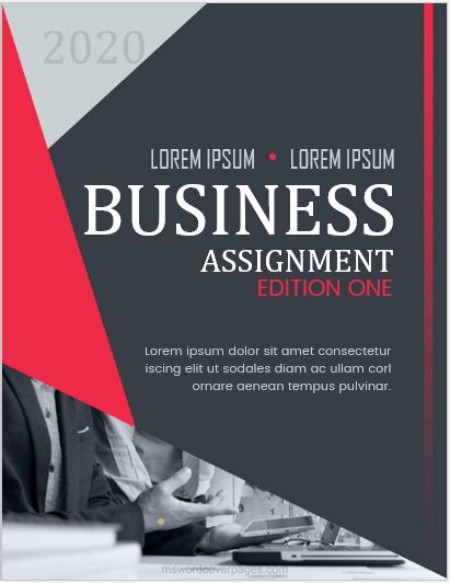 Business Assignment Cover Page Templates Ms Word Cover Page Templates Rezfoods Resep Masakan