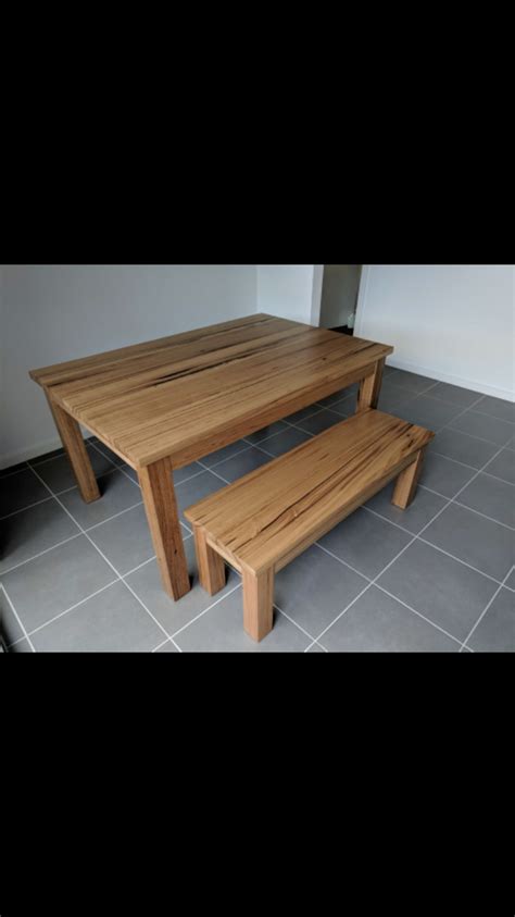 With only one additional bench seat it's $3500. Solid Messmate timber dining table with matching bench ...