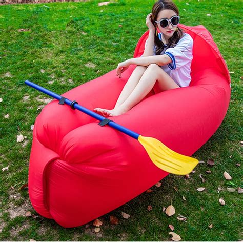 Inflatable Beach Lounger Outdoor Portable Single Inflatable Air Sofa