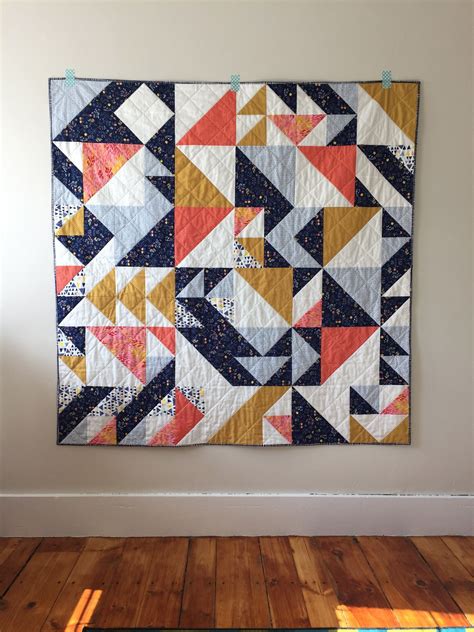 Custom Half Square Triangle Quilt Quilts Triangle Quilt Quilt Patterns