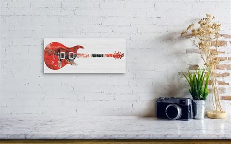 Electric Guitar Buy Colorful Abstract Musical Instrument Wood Print