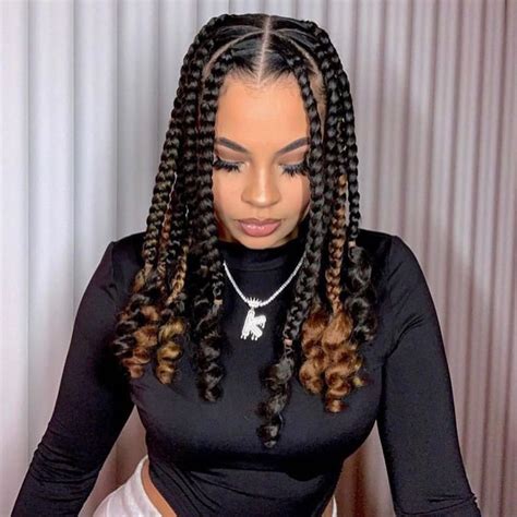 The jumbo box braids we love. 30 New Knotless Box Braids Ideas For 2021 | ThriveNaija