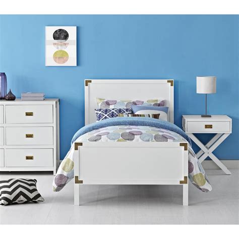 Inspired by traditional victorian brass beds, our knox metal twin daybed brings streamlined vintage style to any space. DHP Bombay White Twin Bed Frame-3246098 - The Home Depot