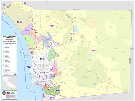 San Diego County Zip Code Map San Diego County Map Wi