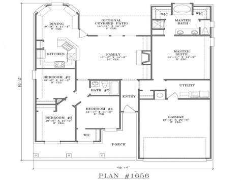 2 Bedroom House Simple Plan Small Two Bedroom House Floor