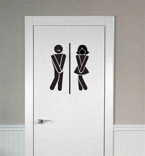 Toilet Sign Bathroom Sign Toilet Door Decal Toilet Decal Toilet