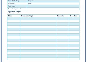 meeting minutes template excel printable documents