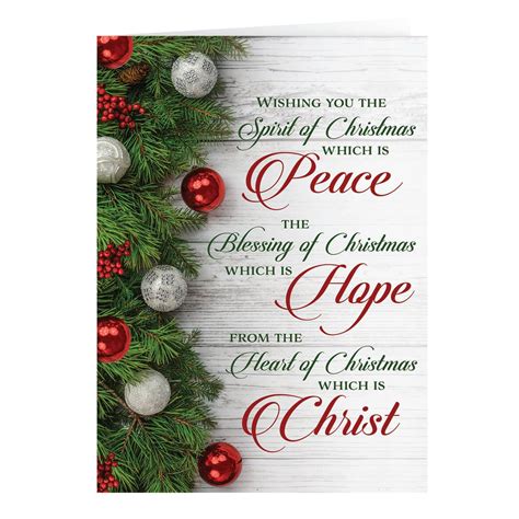 Peace And Hope Personalized Christmas Card Set Of 20