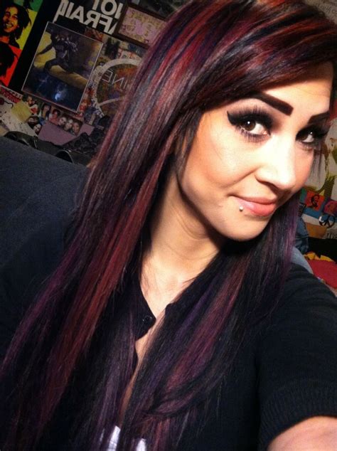 If you want to add more style and charm and get a sophisticated look for your black hair, you are in the right place. Black red and purple bright hair color | My hairr ...