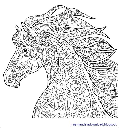 Malvorlagen Pferd Mandala