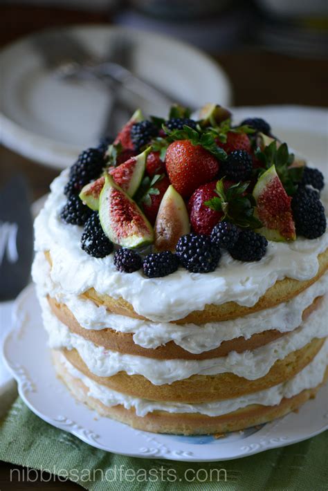 Naked Cake With Berries And Figs Nibbles And Feasts