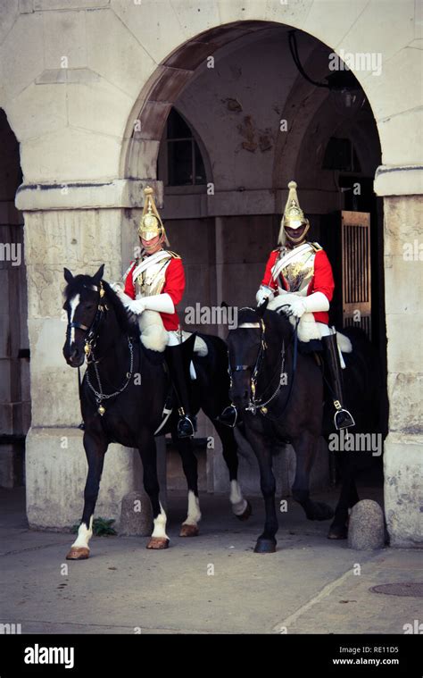 Royal Horse Guards On Their Horses During The Changing Of The Guard In