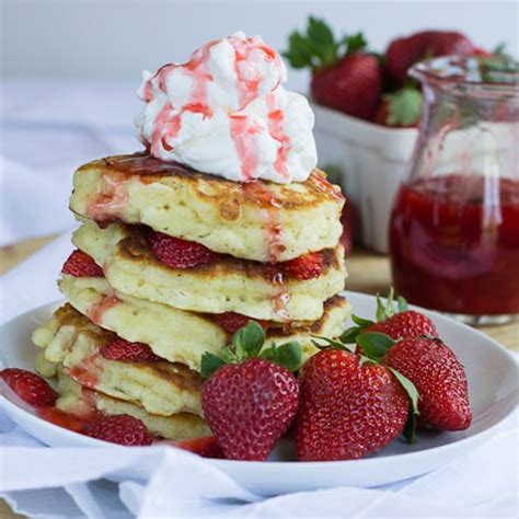 It has just 3 ingredients and this is the easiest strawberry sauce recipe. Strawberry Shortcake Pancakes - Spicy Southern Kitchen