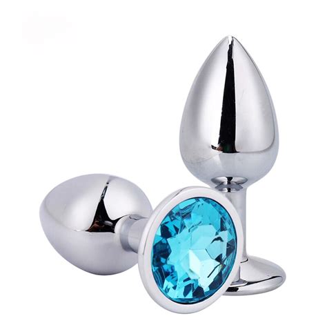Intimate Metal Anal Plug With Crystal Jewelry Smooth Touch Butt Plug No