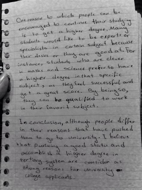 In an example sentences of my book explain as follows People attend college or university for many different ...