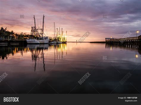Sunset Over Shem Creek Image And Photo Free Trial Bigstock