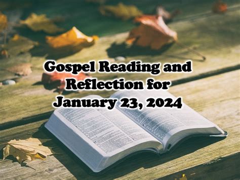 January 23 2024 Gospel Reading And Reflection PeoPlaid