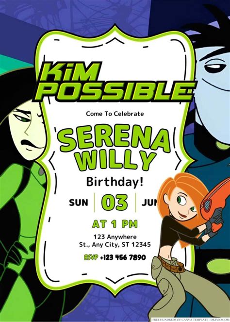 Kim Possible A Sitch In Time Birthday Invitation Download Hundreds Free Printable Birthday