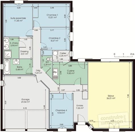 Plan De Maison Plain Pied Chambres M Bricolage Maison Et D Coration