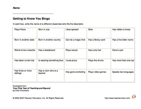 Getting to Know You Bingo | Getting to know you, Getting to know 