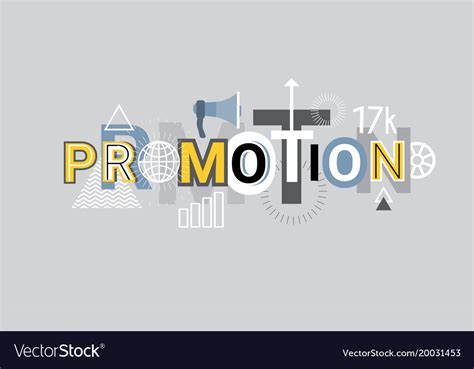 Promotion Marketing Creative Word Over Abstract Vector Image
