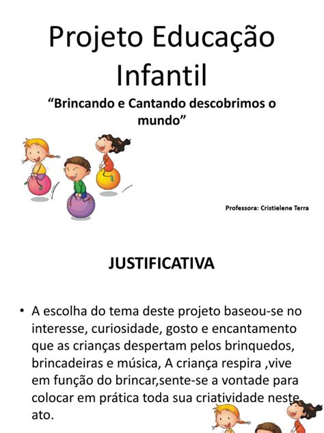 Aprender Sobre 67 Imagem Modelo De Projeto Para Educação Infantil Br