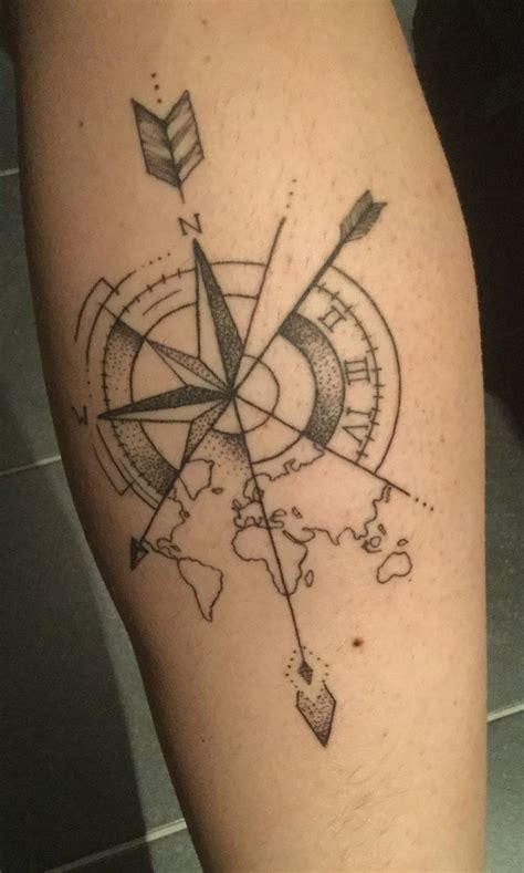 Compass Clock Arrow Tattoo My Xxx Hot Girl