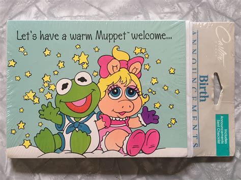 1990s Muppet Babies Birth Announcements Card Packs New Etsy Canada