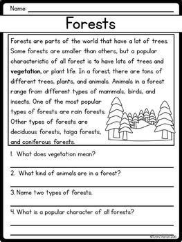 You need to decide when to use each word. Reading Comprehension Passages and Questions (Nonfiction ...