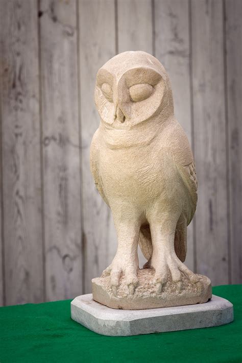 Stone Barn Owl Carved From Portland Stone By Jonathan Sells Dorset