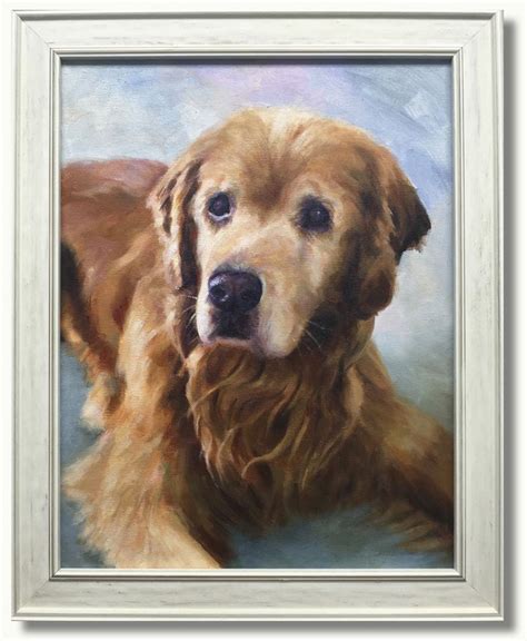 Golden Retriever Oil On Canvas Painting By Artist Rose Folkes In 2021