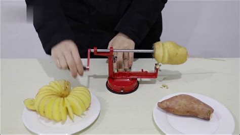 Manual Spiral Potato Slicer Metal Rotate Vegetable Fruit Tools Kitchen