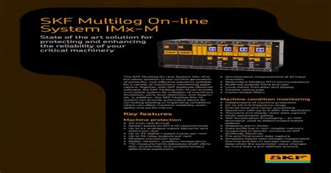 Skf Multilog On Line System Imx M · 2020 06 14 · Local Status