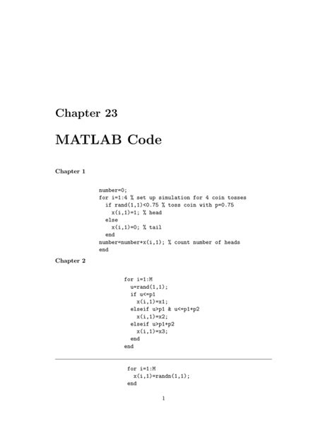 Matlab Code