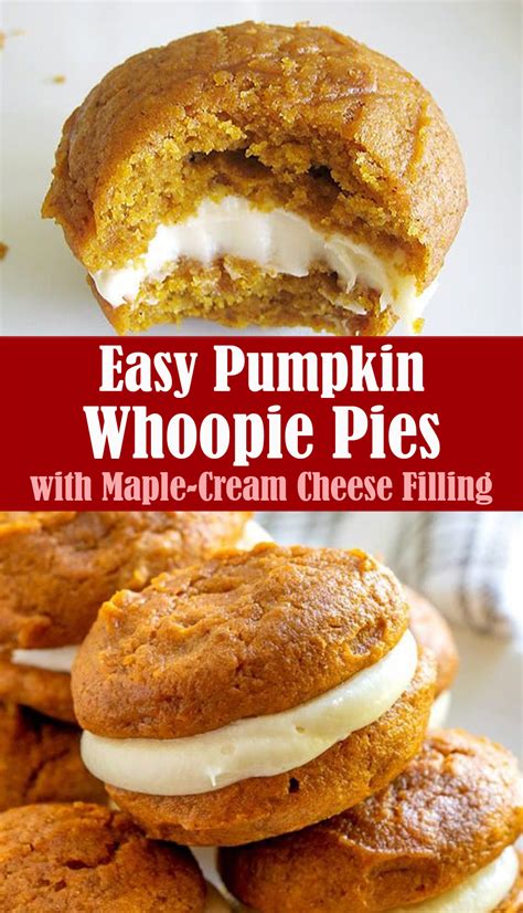 Easy Pumpkin Whoopie Pies With Maple Cream Cheese Filling Lindsys Kitchen