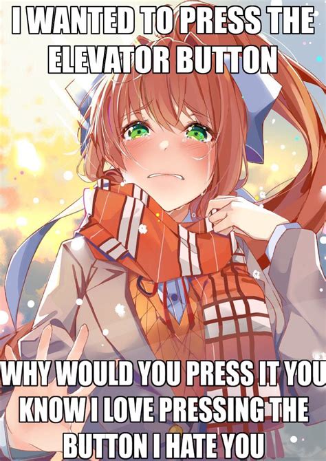 Would You Press The Button Doki Doki Literature Club Know Your Meme