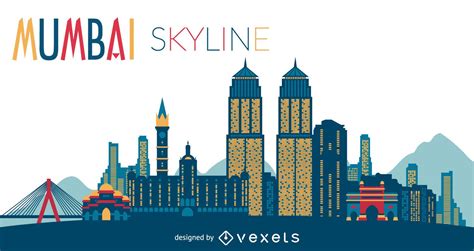 Mumbai Skyline Silhouette Vector Download