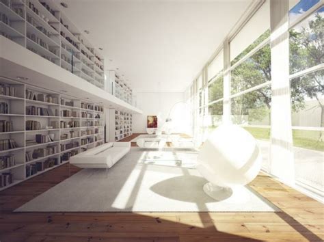 Large Library Windows Interior Design Ideas