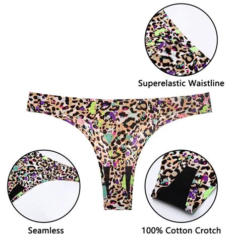 Custom Print Of Animal Seamless Panties Thongs For Women Sports Fitness