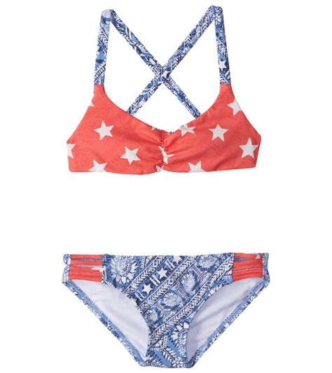 Billabong Girls Starlight Reversible Tali Bikini Set 4 14 At