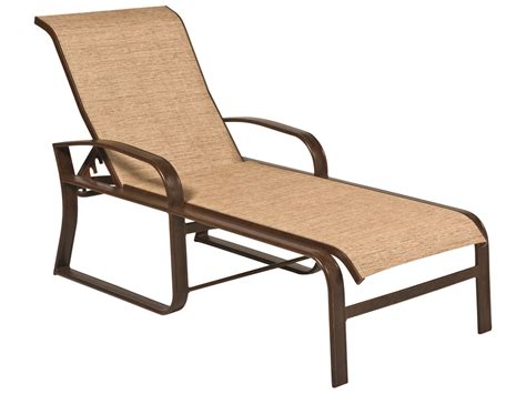 Luxury outdoor chaise lounges from castelle. Woodard Cayman Isle Sling Aluminum Adjustable Chaise ...