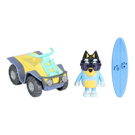 Bluey S9 Figure And Vehicle Pack Beach Quad With Bandit Moose Toys