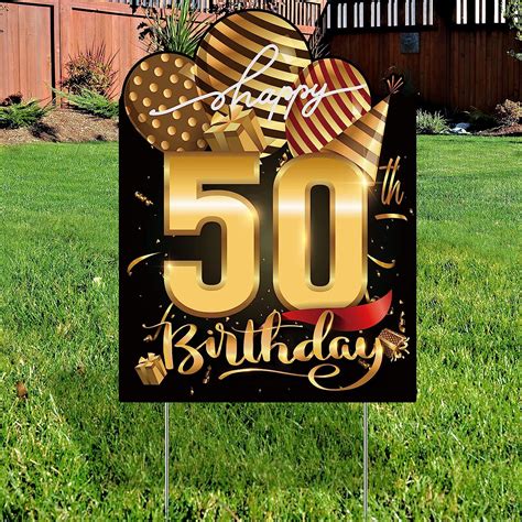 Motarto 50th Happy Birthday Yard Sign Lawn Signs 50th Birthday 1970