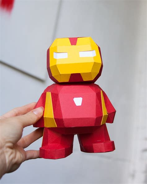 Papercraft Superhero Diy Template Kit Papercraft Figure Etsy Images