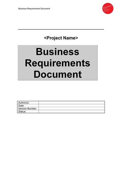 40 Simple Business Requirements Document Templates Templatelab